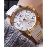 Tommy Hilfiger Claudiia White Dial White Steel Strap Watch for Women - 1781745