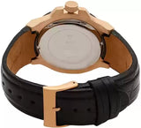 Guess Rigor Analog Black Dial Black Leather Strap Watch For Men - W0040G5