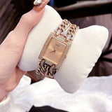 Guess Mod Heavy Metal Diamonds Rose Gold Dial Rose Gold Steel Strap Watch for Women - W0072L3