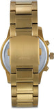 Guess Analog Chronograph Gold Dial Gold Steel Strap Watch for Men - W0075G5