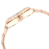 Guess Viva Diamonds White Dial Rose Gold Steel Strap Watch for Women - W0111L3