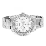 Guess Dazzler Diamonds Silver Dial Silver Steel Strap Watch for Women - W0335L1