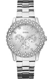 Guess Dazzler Diamonds Silver Dial Silver Steel Strap Watch for Women - W0335L1