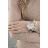 Guess Dazzler Diamonds Silver Dial Silver Steel Strap Watch for Women - W0335L1