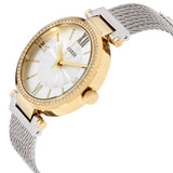 Guess Soho Diamonds Silver Dial Silver Mesh Bracelet Watch for Women - W0638L7