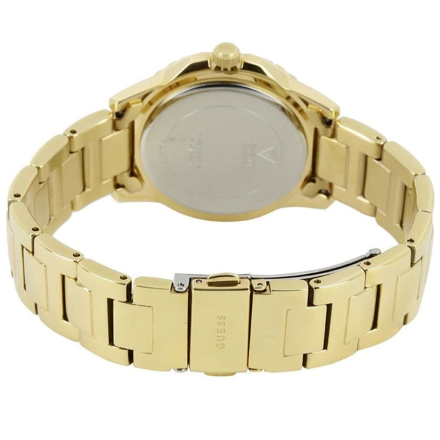 Guess Sassy Analog Quartz Gold Dial Gold Steel Strap Watch For Women - W0705L2