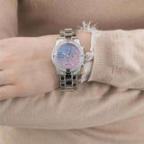 Guess Confetti Multicolored Dial Silver Steel Strap Watch For Women - W0774L1