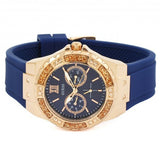 Guess Limelight Blue Dial Blue Silicone Strap Watch For Women - W1053L1