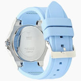 Guess Limelight Crystals White Dial Blue Rubber Strap Watch for Women - W1053L5