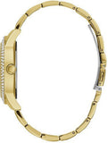 Guess Bedazzle Diamonds Gold Dial Gold Steel Strap Watch For Women - W1097L2