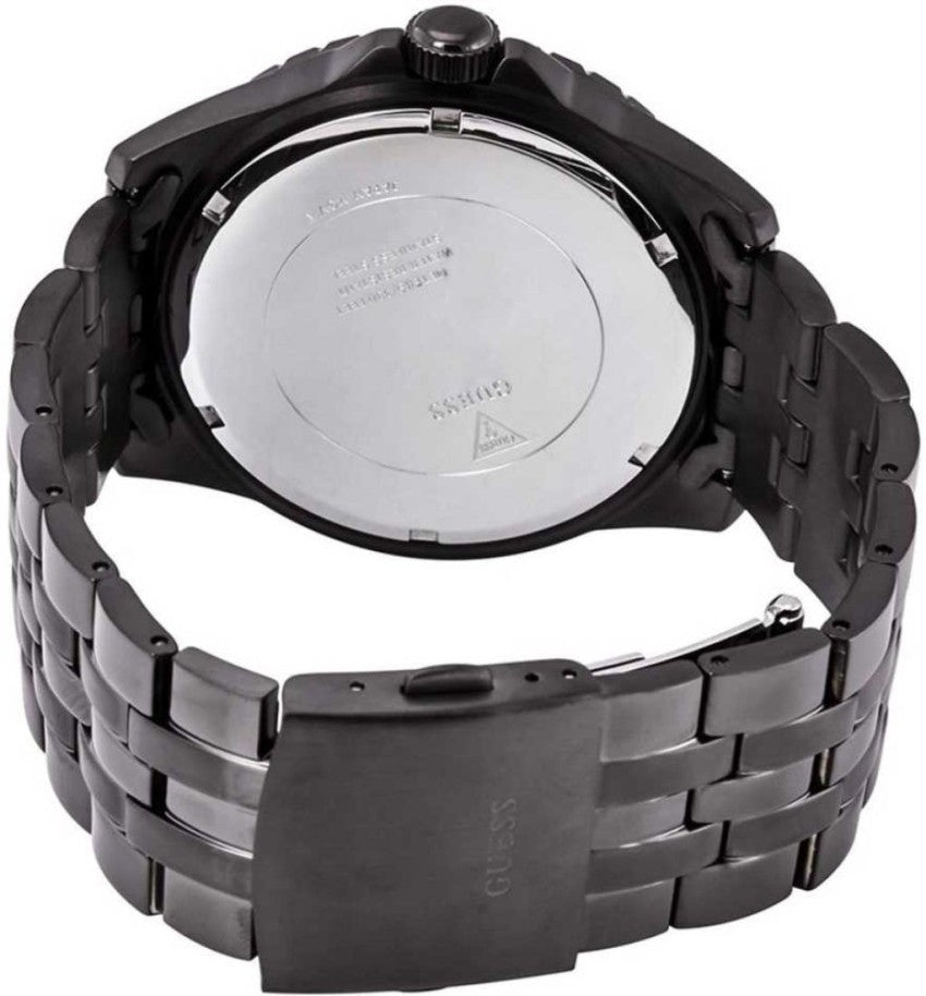 Guess Odyssey Quartz Blue Dial Gunmetal Steel Strap Watch For Men - W1107G5