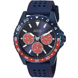 Guess Odyssey Analog Blue Dial Blue Rubber Strap Watch For Men - W1108G1