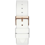 Guess Solar White Dial White Rubber Strap Watch For Women - W1135L1