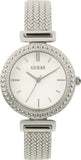 Guess Quartz Silver Dial Silver Mesh Bracelet Watch For Women - W1152L1