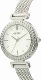 Guess Quartz Silver Dial Silver Mesh Bracelet Watch For Women - W1152L1