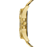 Guess Frontier Diamonds Gold Dial Gold Steel Strap Watch For Women - W1156L2