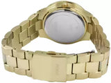 Guess Glisten Analog Gold Dial Gold Steel Strap Watch For Women - W13576l1