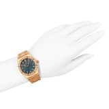 Audemars Piguet Royal Oak Quartz Diamonds Blue Dial Rose Gold Steel Strap Watch for Women - 67651OR.ZZ.1261OR.02