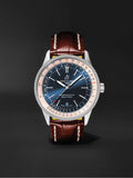 Breitling Navitimer Automatic 38mm Blue Dial Brown Leather Strap Mens Watch - A17325211C1P2