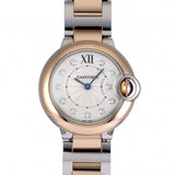 Cartier Ballon Bleu De Cartier Diamonds Silver Dial Two Tone Steel Strap Watch for Women - W3BB0026