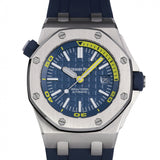 Audemars Piguet Royal Oak Offshore Diver Blue Dial Blue Rubber Strap Watch for Men - 15710ST.OO.A027CA.01