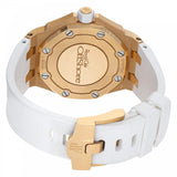 Audemars Piguet Royal Oak Offshore Diamonds White Dial White Rubber Strap Watch for Women - 67540OK.ZZ.D010CA.01