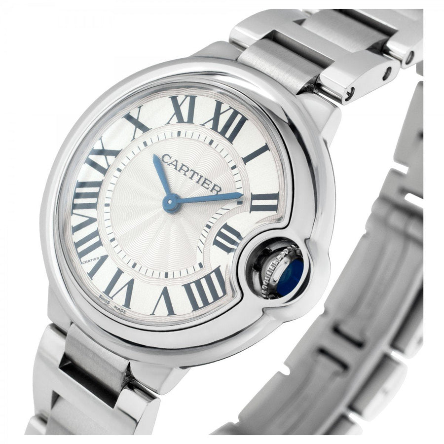 Cartier Ballen Bleu De Cartier Silver Dial Silver Steel Strap Watch for Women - W6920084