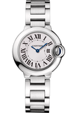 Cartier Ballon Bleu De Cartier Silver Dial Silver Steel Strap Watch for Men - WSBB0049