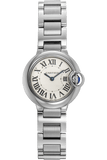 Cartier Ballon Bleu De Cartier White Dial Silver Steel Strap Watch for Women - W69010Z4