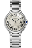 Cartier Ballon Bleu De Cartier Silver Dial Silver Steel Strap Watch for Women - W69011Z4