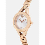 Emporio Armani Chiara Silver Dial Rose Gold Steel Strap Watch For Women - AR7362