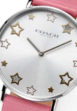 Coach Perry Mother of Pearl White Dial Pink Leather Strap Watch for Women - 14503243