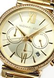 Michael Kors Sofie Chronograph Quartz Gold Dial Gold Steel Strap Watch For Women - MK6559