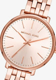 Michael Kors Pyper Three-Hand Rose Gold Dial Rose Gold Steel Strap Watch For Women - MK3897