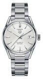 Tag Heuer Carrera Automatic Caliber 5 White Dial Silver Steel Strap Watch for Men - WAR211B.BA0782