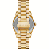 Michael Kors Lexington Mother of Pearl White Dial Gold Steel Strap Watch for Women - MK1079