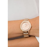 Fossil Jesse Crystal Rose Gold Dial Rose Gold Steel Strap Watch for Women - ES3020