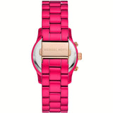 Michael Kors Runway Chronograph Limited Edition Pink Dial Pink Steel Strap Watch for Women - MK7478LE