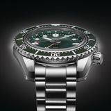 Seiko Prospex GMT Divers Automatic Marine Green Dial Silver Steel Strap Watch For Men - SPB381J1