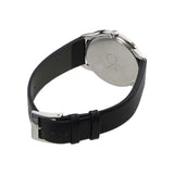 Calvin Klein Minimal Grey Dial Black Leather Strap Watch for Men - K3M221C4