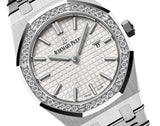 Audemars Piguet Royal Oak Quartz Diamonds White Dial Silver Steel Strap Watch for Women - 67651ST.ZZ.1261ST.01