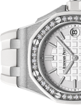 Audemars Piguet Royal Oak Offshore Quartz Diamonds White Dial White Rubber Strap Watch for Women - 67540SK.ZZ.A010CA.01