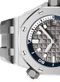 Audemars Piguet Royal Oak Offshore Diver Grey Dial Grey Rubber Strap Watch for Men - 15720ST.OO.A009CA.01