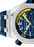 Audemars Piguet Royal Oak Offshore Diver Blue Dial Blue Rubber Strap Watch for Men - 15710ST.OO.A027CA.01