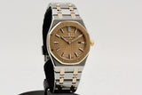 Audemars Piguet Royal Oak Quartz 18K Pink Gold Dial Two Tone Steel Strap Watch for Women - 67650SR.OO.1261SR.01