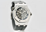 Audemars Piguet Royal Oak Offshore Diver Grey Dial Grey Rubber Strap Watch for Men - 15720ST.OO.A009CA.01