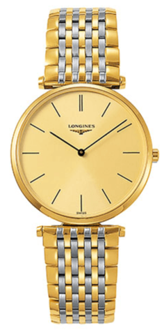 Longines La Grande Classique De Longines Gold Dial Two Tone Mesh Bracelet Watch for Women - L4.755.2.32.7