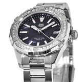 Tag Heuer Aquaracer Quartz 35mm Diamond Black Dial Silver Steel Strap Watch for Women - WAY131P.BA0748