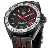 Tag Heuer Formula 1 Senna Special Edition Black Dial Two Tone Rubber Strap Watch for Men - WAZ1014.FT8027