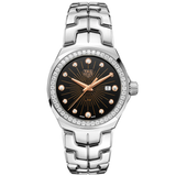 Tag Heuer Link Quartz Diamonds Black Dial Silver Steel Strap Watch for Men - WBC131G.BA0649